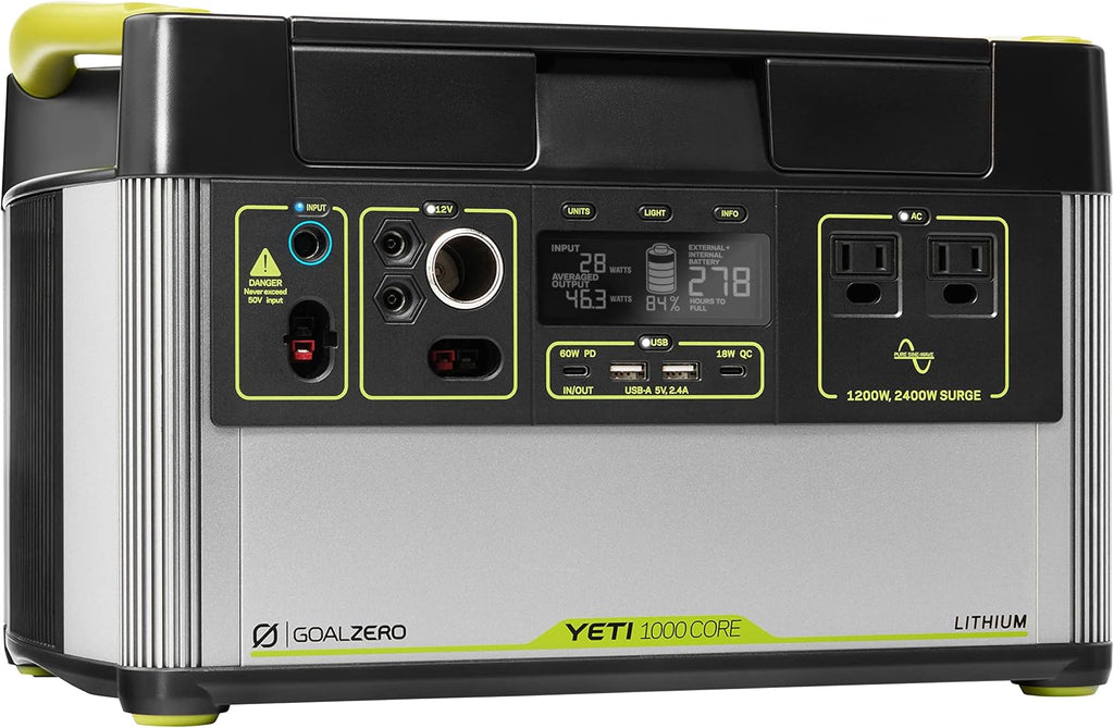 Portable Power Station, 1000 W, Solar-Powered Generator P502696