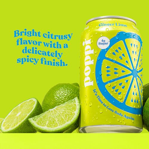 Ginger Lime Prebiotic Soda, 12 Fl Oz Can M3906
