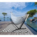 Tropical Sea Salt Double Hammock with Steel Stand and Carrying Case F508289