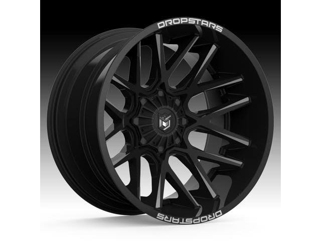 20x12 Black Deep Concave Wheels T718