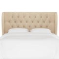 Tufted Wingback Headboard Velvet Pearl G821169