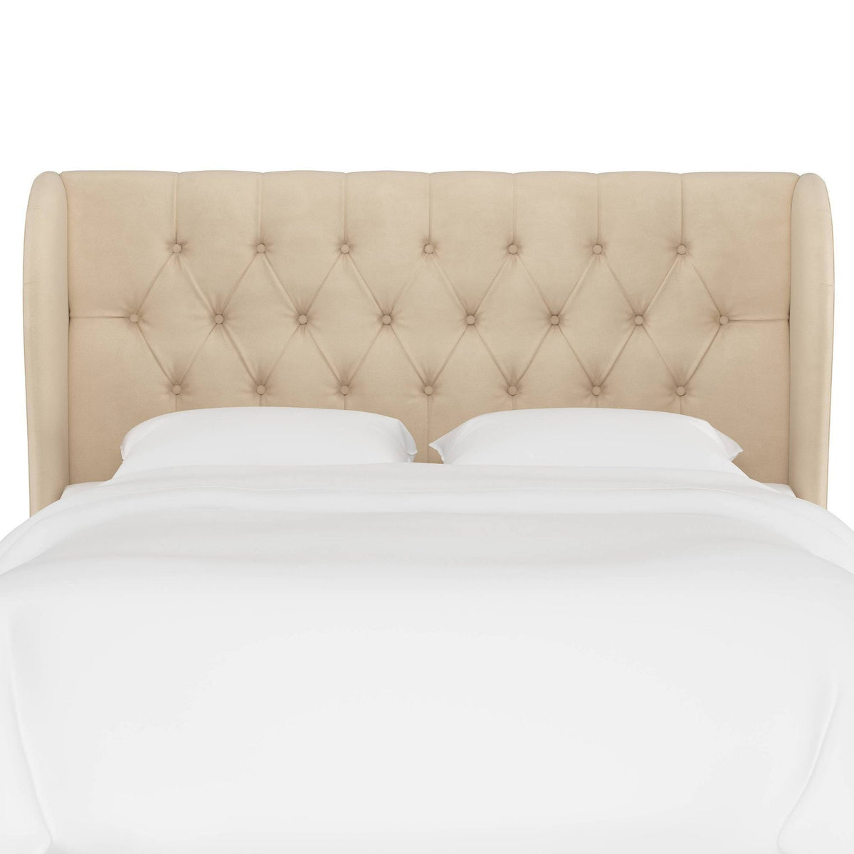 Tufted Wingback Headboard Velvet Pearl G821169