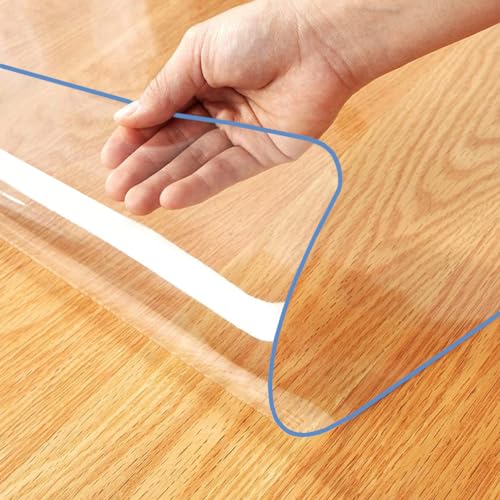 Clear Plastic Table Cover Protector 1.5mm Thick PVC Tablecloth Q1259