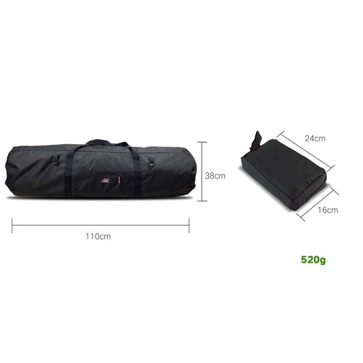 Black Camping Tent Storage Bag with Double Handles P671666
