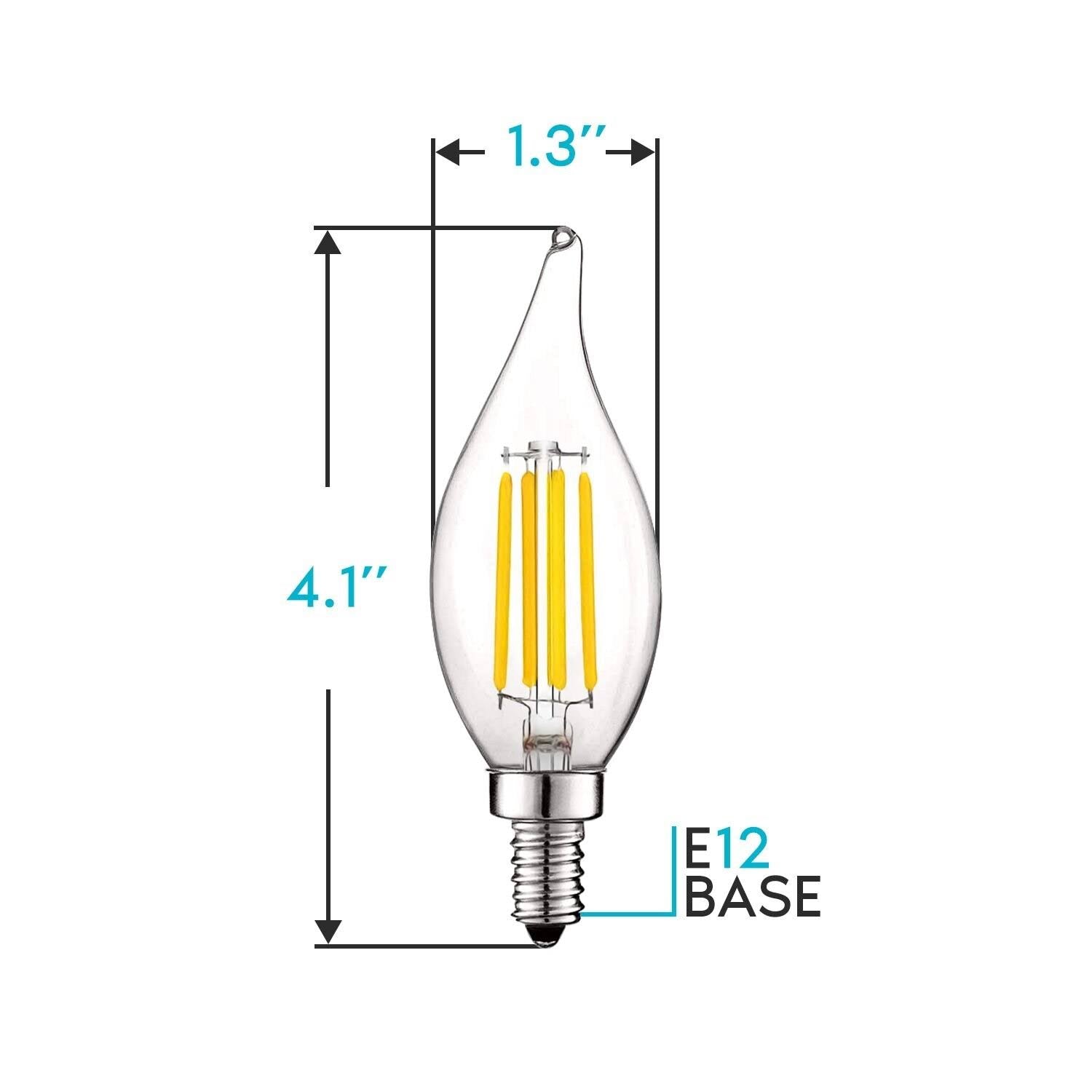 16 Pack Dimmable 5W LED Candelabra Bulbs E12 Base M359392