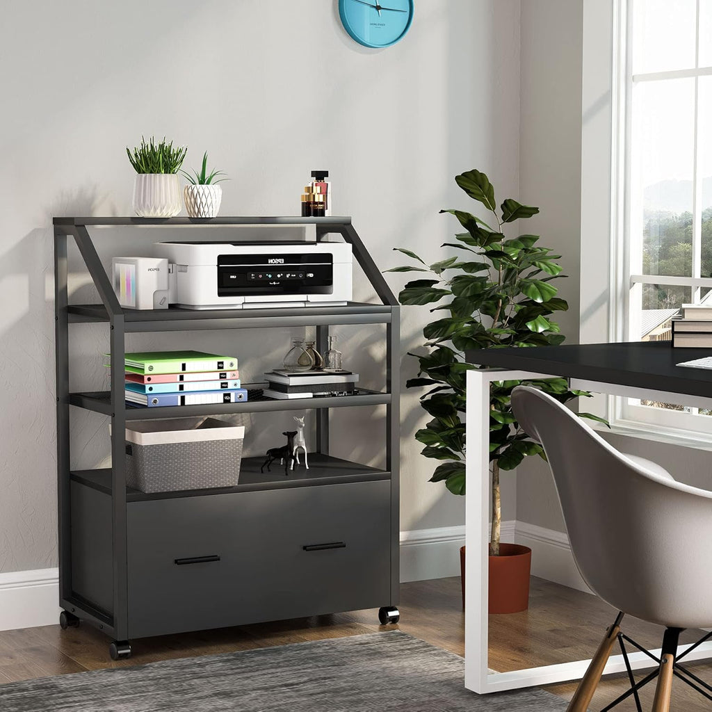 Lateral File Cabinet with Storage Shelves S711