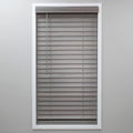 Cut-to-Width Cordless Room Darkening PVC Faux Wood Blind D48454