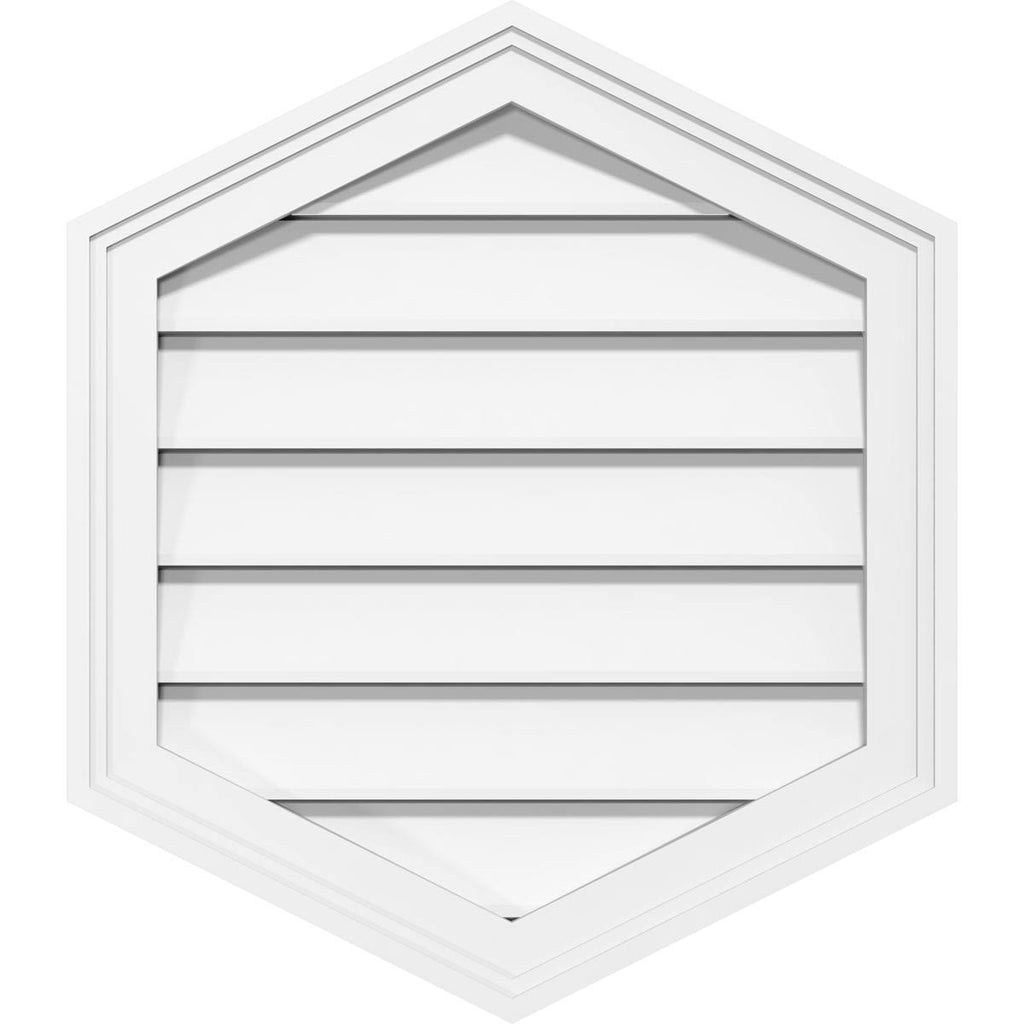 Vertical Peaked Surface Mount PVC Gable Vent I41036