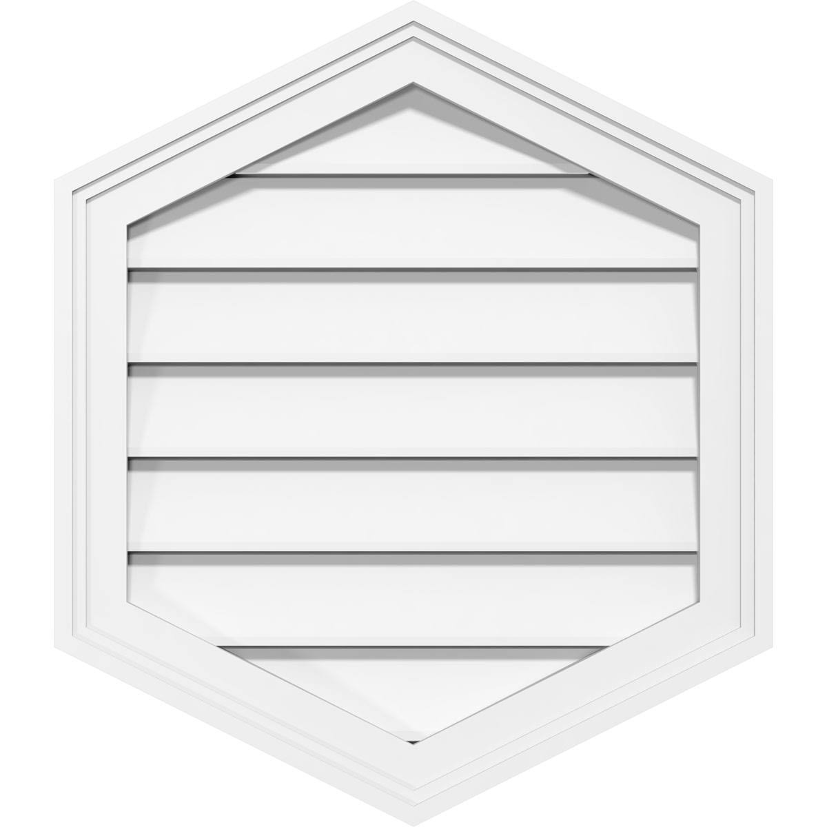 Vertical Peaked Surface Mount PVC Gable Vent I41036