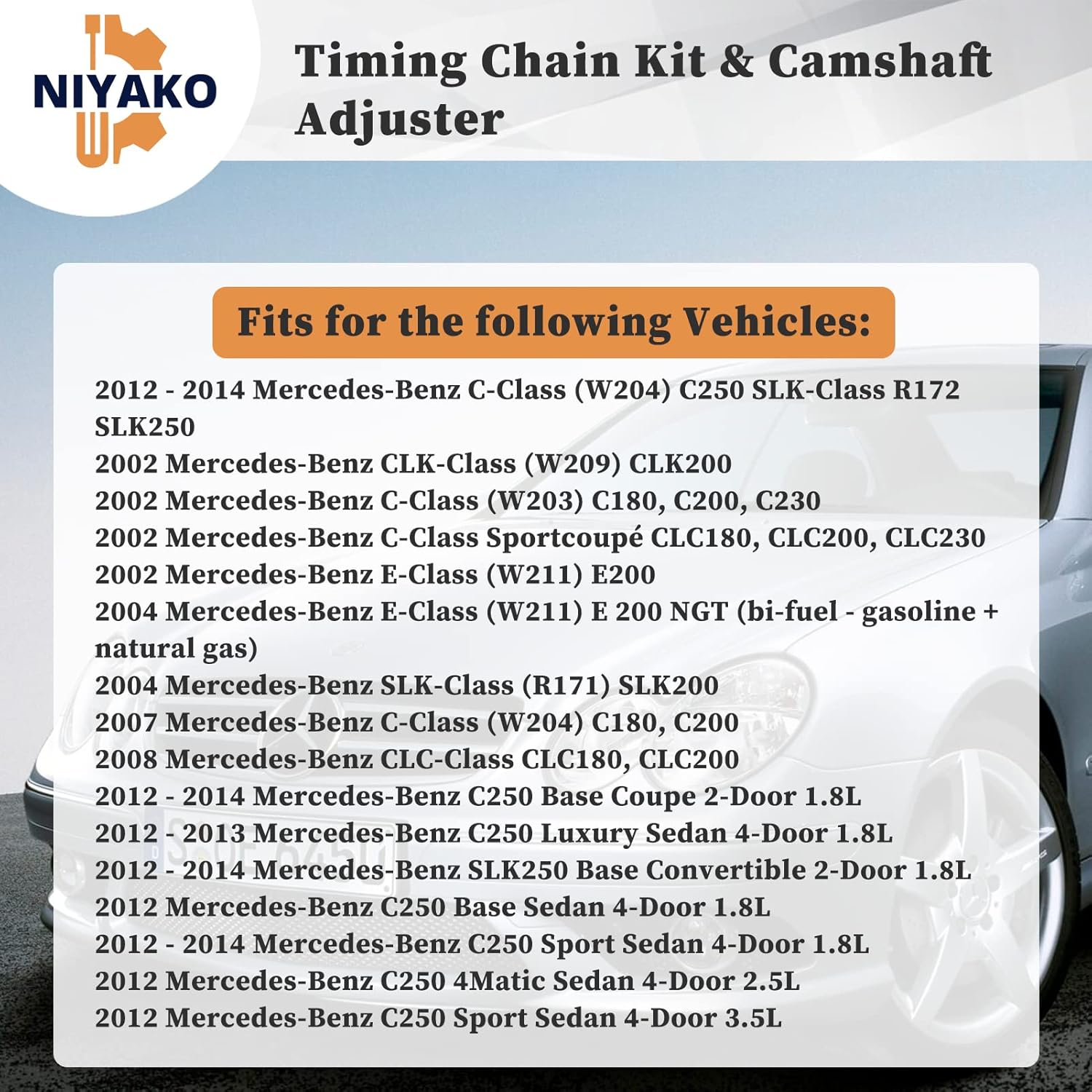 Timing Chain Kit with Camshaft Adjuster and Camshaft Timing Gear Q3472