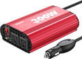 300Watt Pure Sine Wave Power Inverter 12V DC to 120V AC with 4.8A Dual USB and 2 AC Outlets G2088