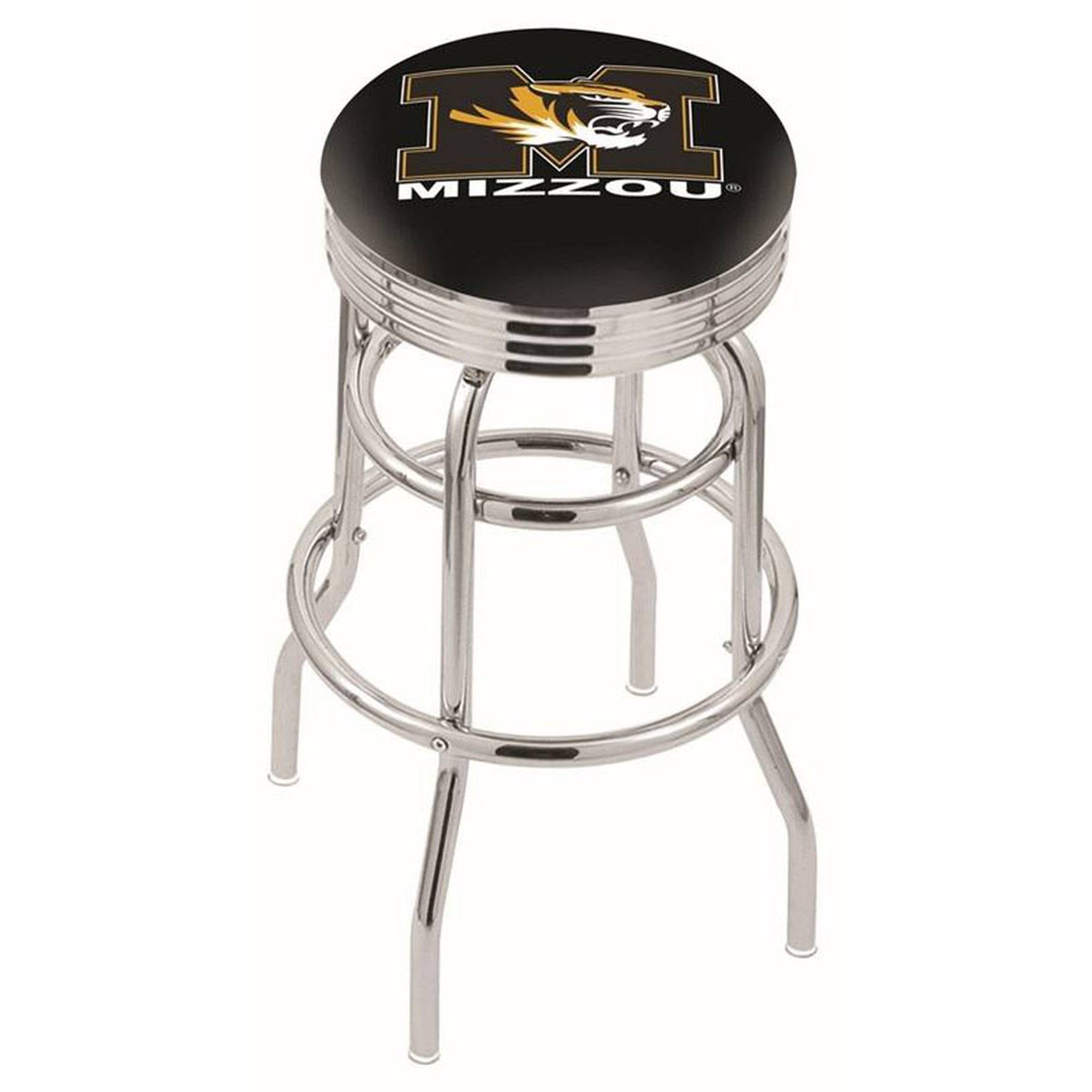 Chrome Double Ring Swivel Bar Stool Q211