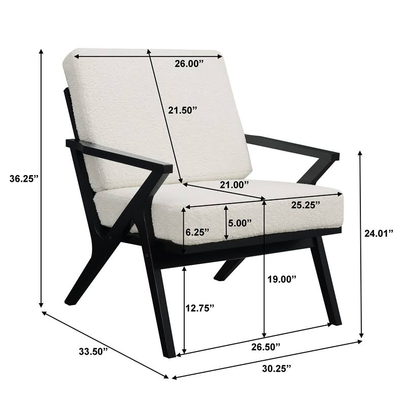 White Wood Frame Chair Y9412