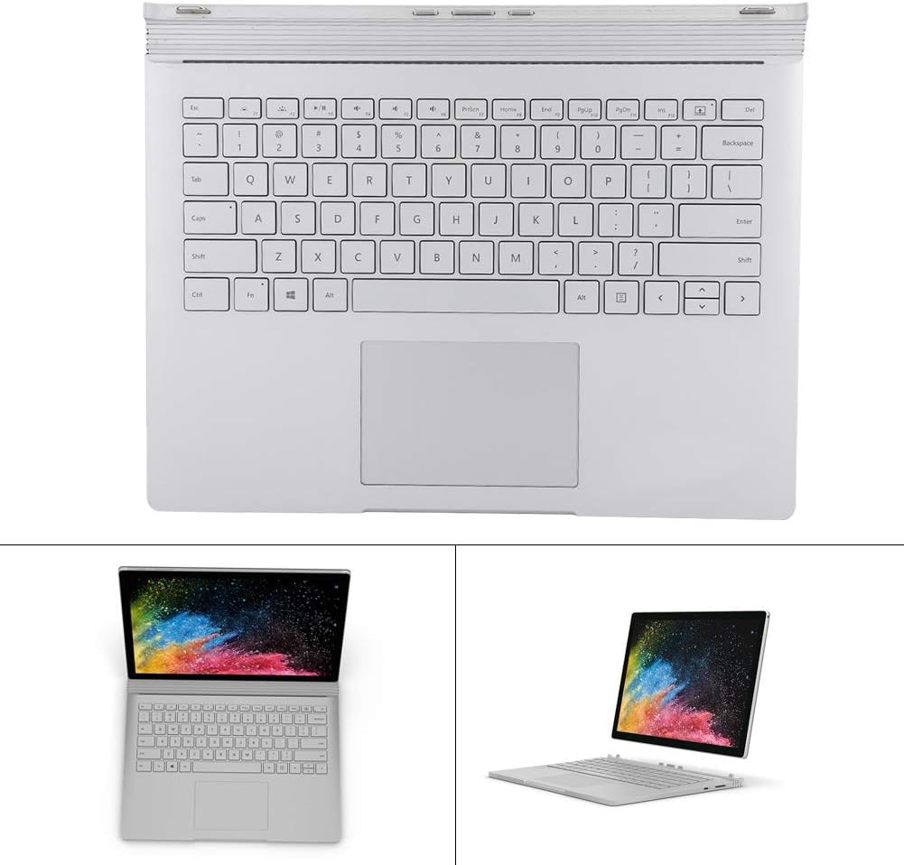 Silver Laptop Keyboard Replacement for Surface Book 1 1704 Q18076