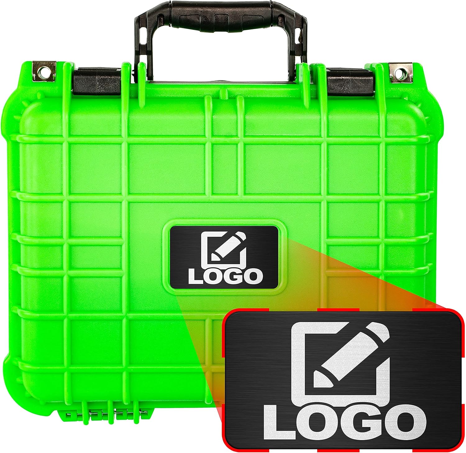 Waterproof Shockproof Hard Case with Foam 13.37 Inch 11.62 Inch 6 Inch (Black) E1287