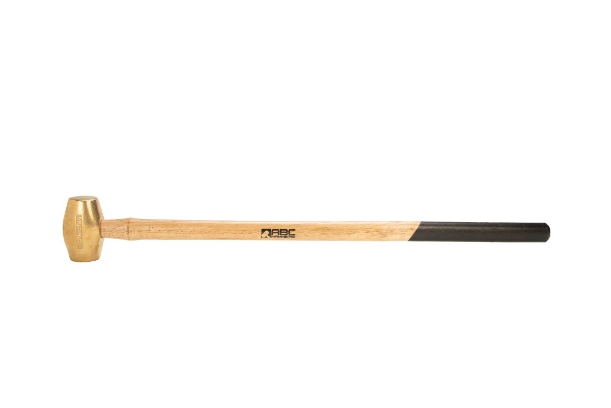 32 in. 6 lbs Brass Hammer with Wood Handle L8482