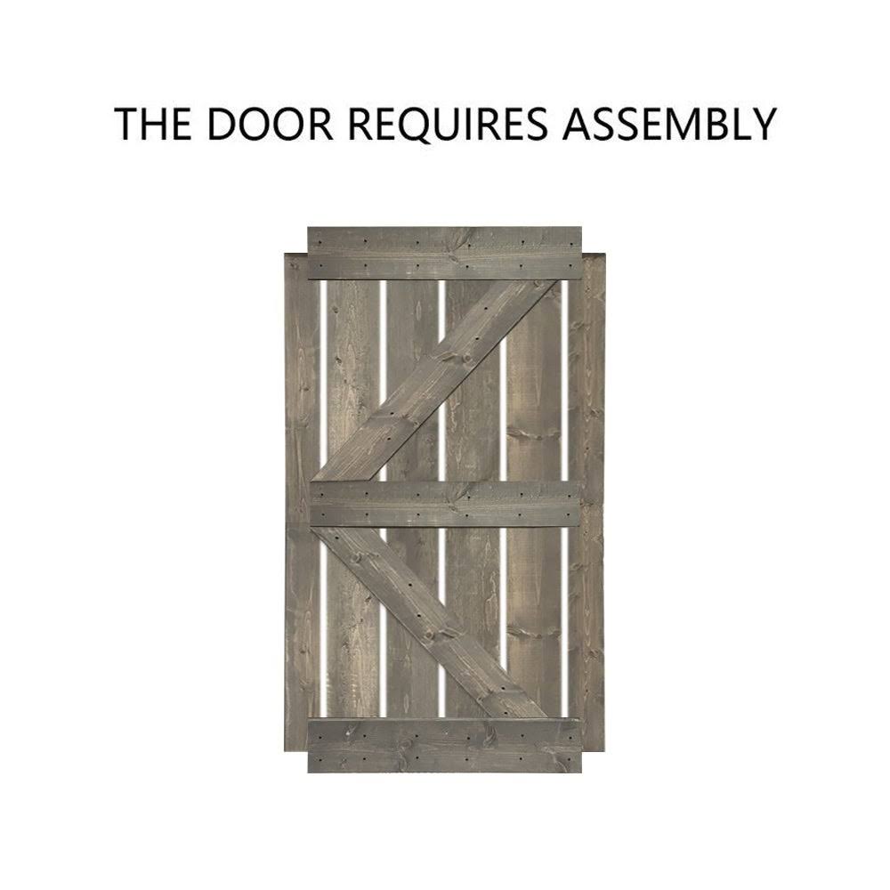 Espresso Solid Knotty Pine Wood Interior Sliding Barn Door Slab M917455