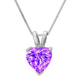18K White Gold Amethyst Pendant with 16" Chain X99049
