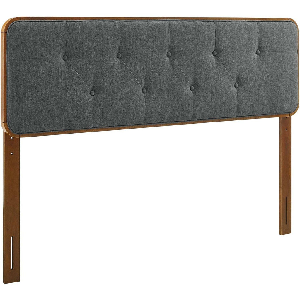 Tufted Twin Fabric and Wood Headboard N2079