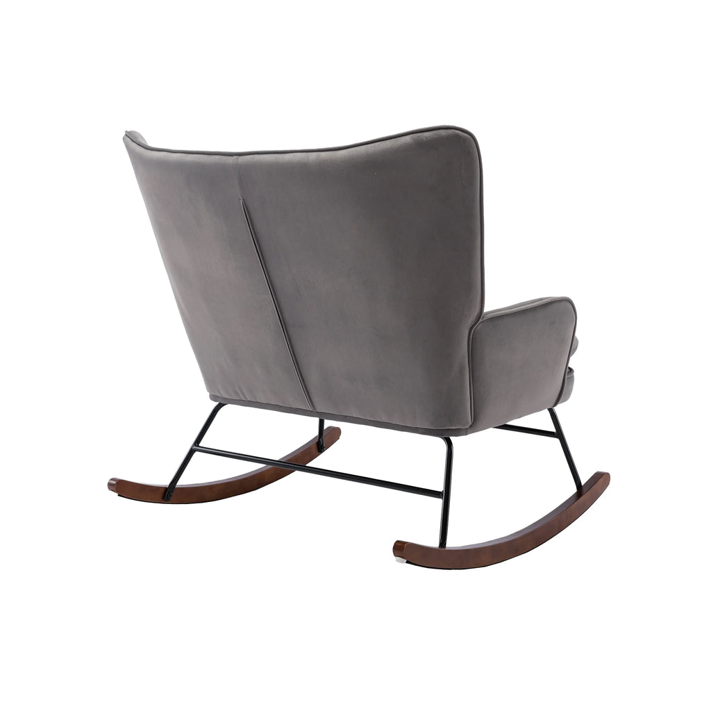 High Back Rocking Fabric Nursery Sofa D9605
