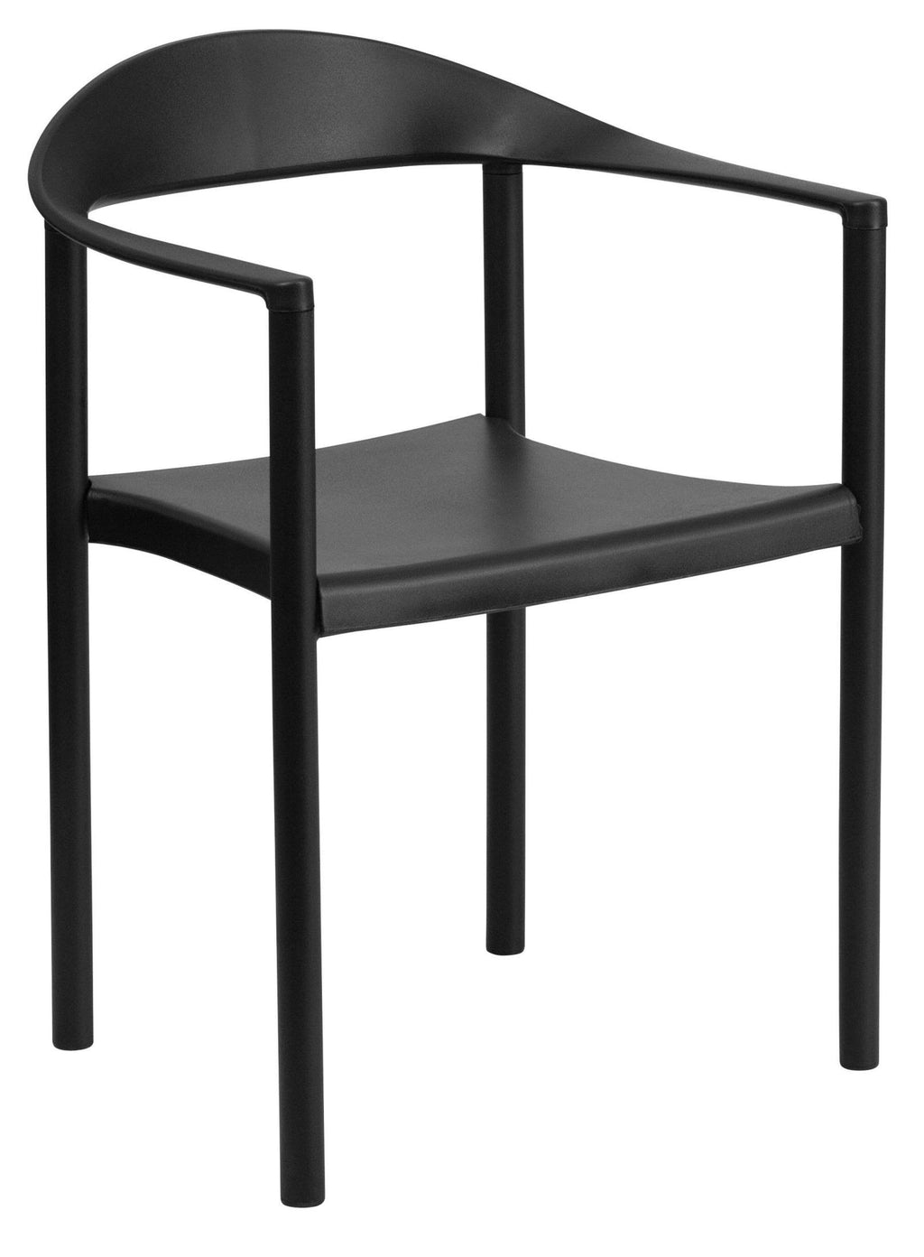 Black Plastic Stack Chair D189261