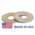 5/8 inch Grade 8 Flat Washer USS Pattern Medium Carbon Steel Yellow Zinc Plated Pk 250 E629325