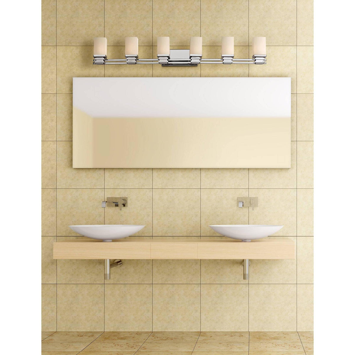 6-Light Chrome Bath Light O246221