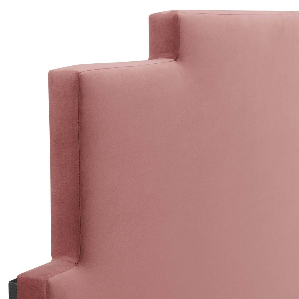 Navy Performance Velvet King/California King Headboard O6040