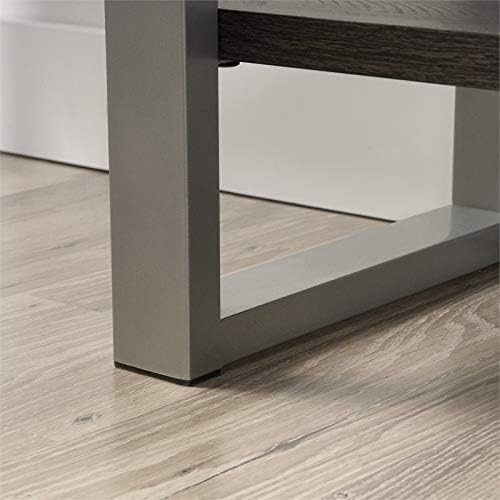 4 Shelf Metal Framed Wooden Bookcase in Black Walnut A110110