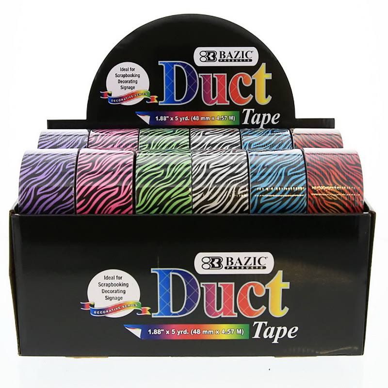 1.88 inch x 5 Yards Zebra Duct Tape (24/Case) J270