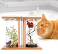 Bamboo Fish Bowl Glass Aquarium Mini Fish Tank Q976