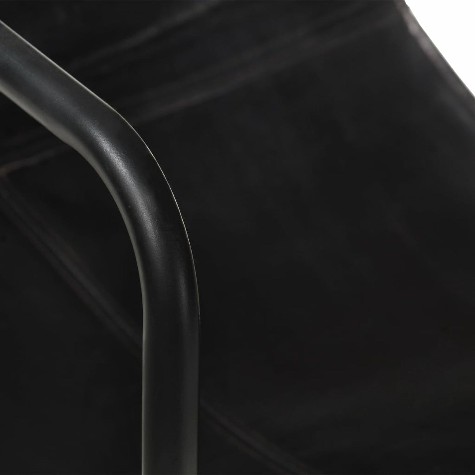 Black Real Leather Armchair K106
