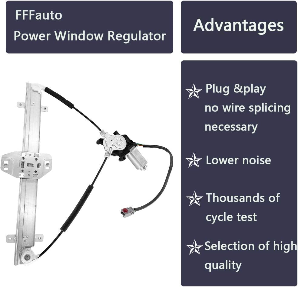 Front Driver Side Power Window Regulator with Motor Assembly for Honda Element 2003-2010 Pack of 2 X995402