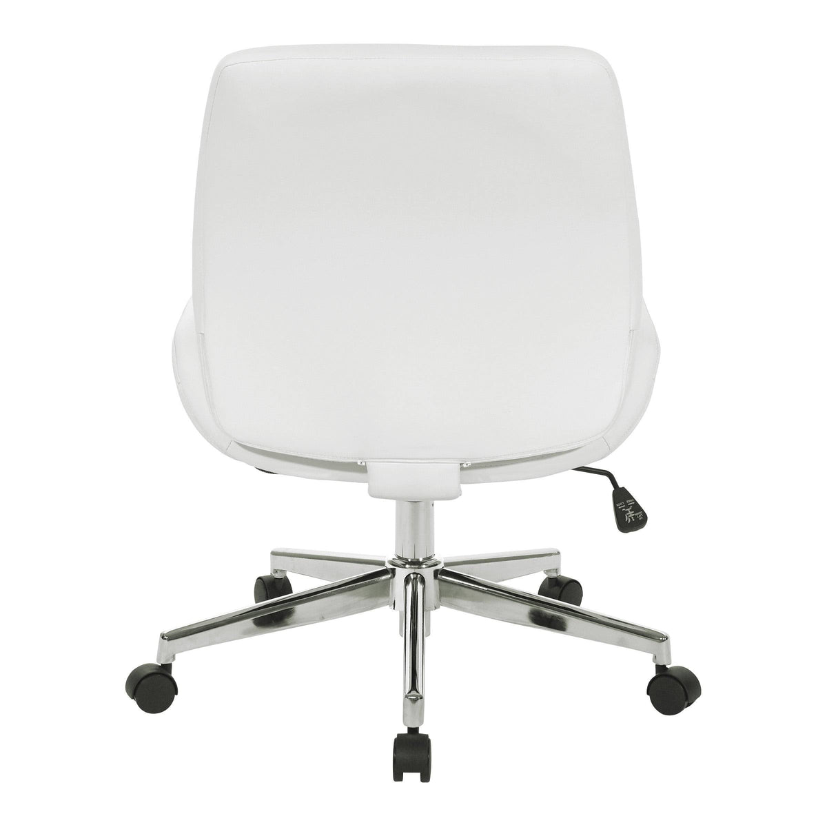 White Faux Leather Chair with Chrome Finish Base E9333