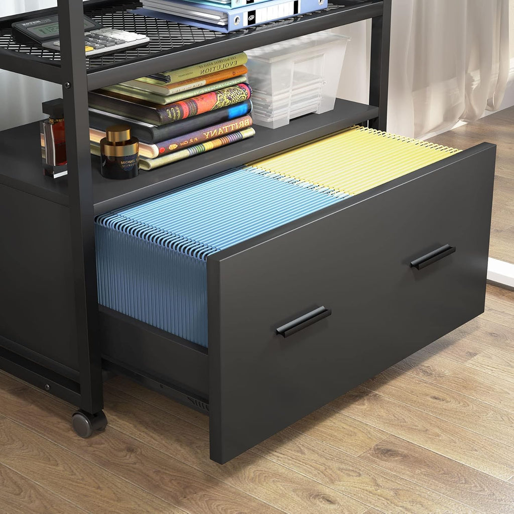Lateral File Cabinet with Storage Shelves S711