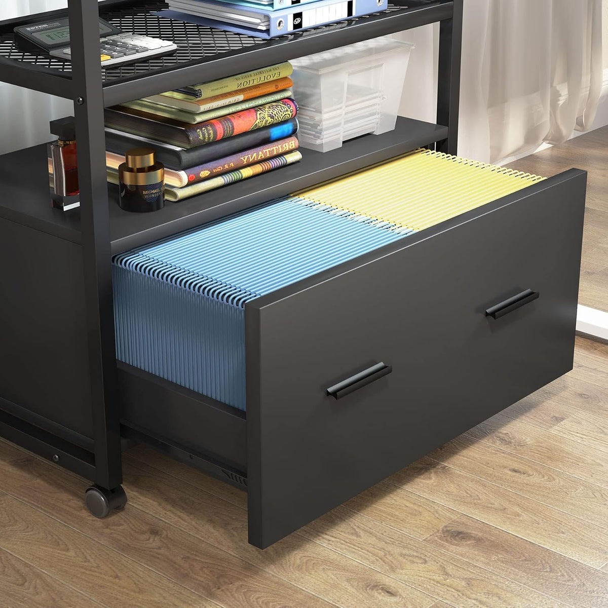 Lateral File Cabinet with Storage Shelves S711