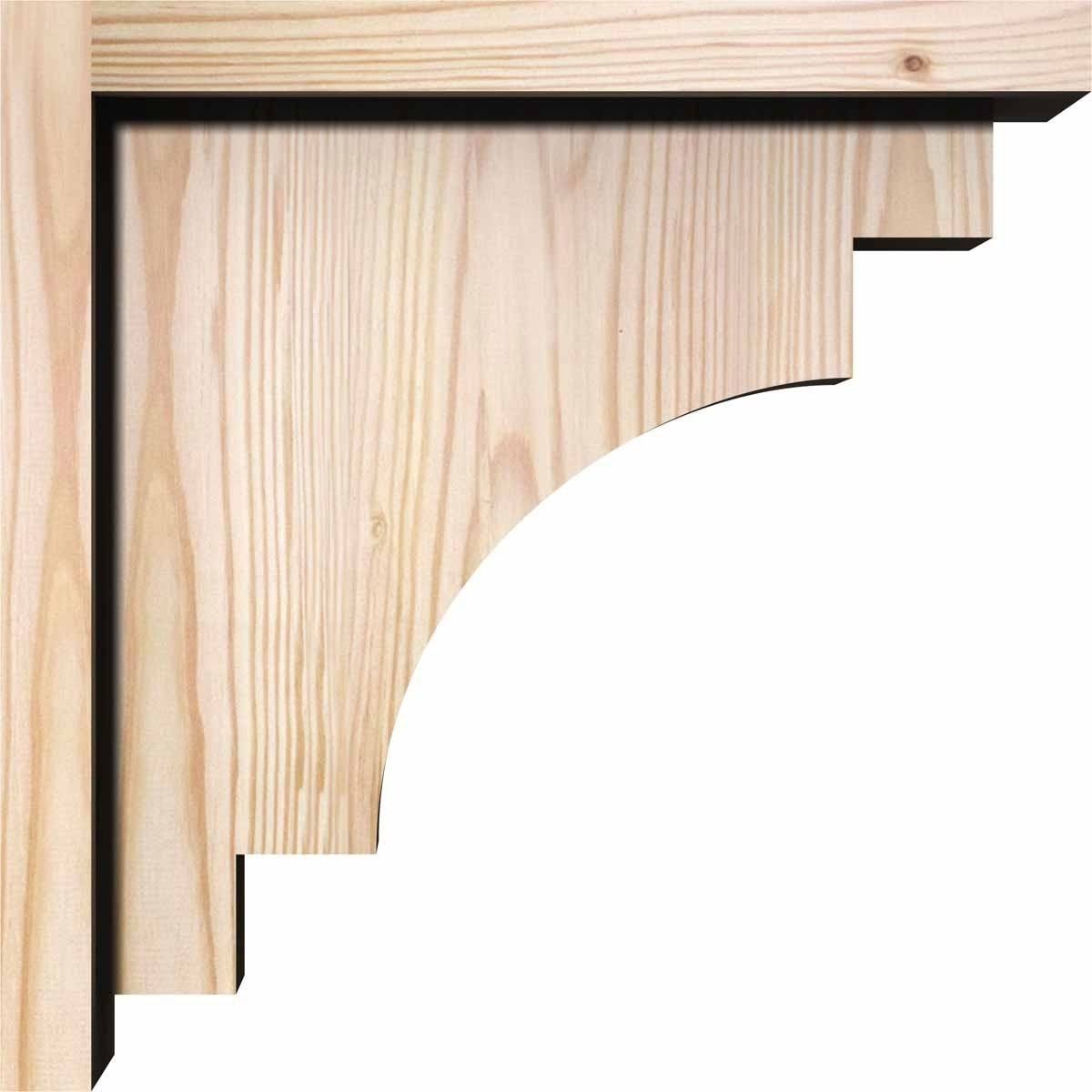Mediterranean Smooth Corbel with Backplate, Douglas Fir W42936
