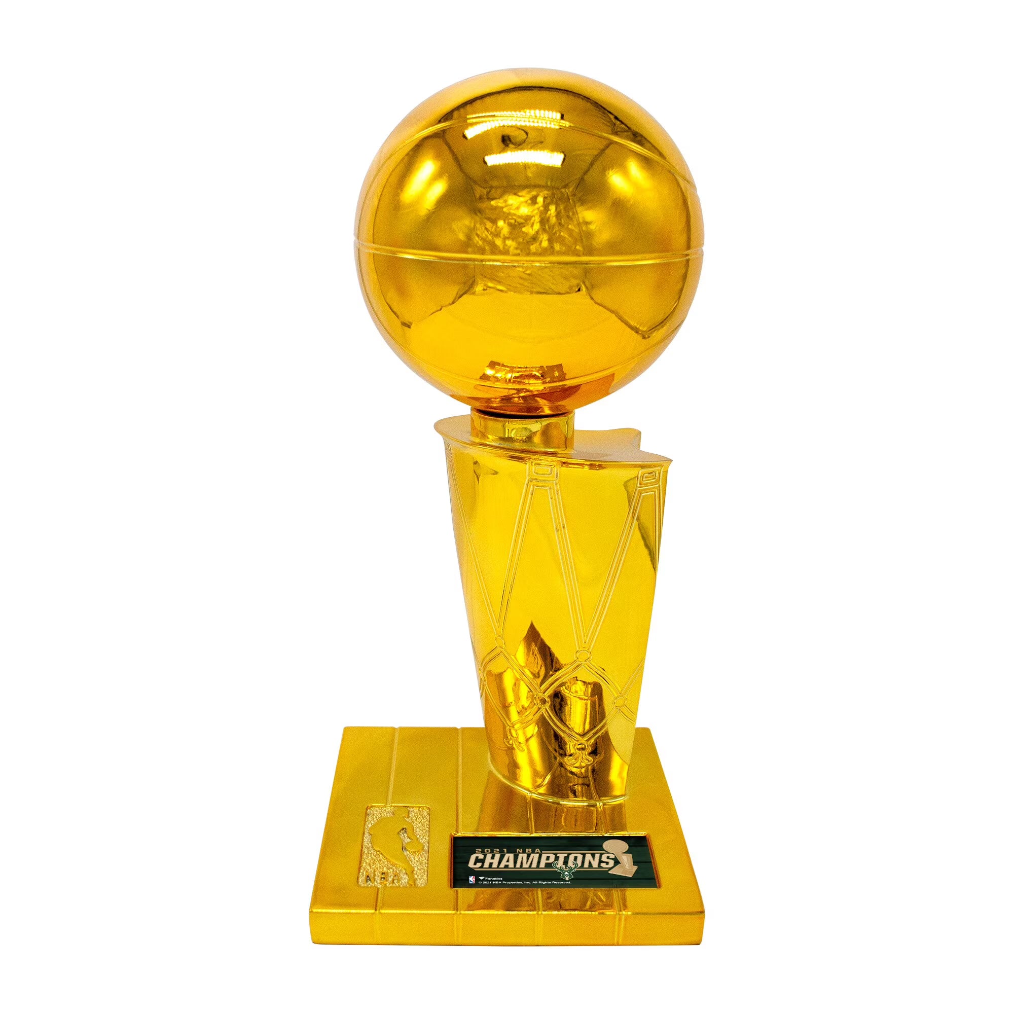12" Replica Larry O'Brien Trophy with Sublimated Plate K729