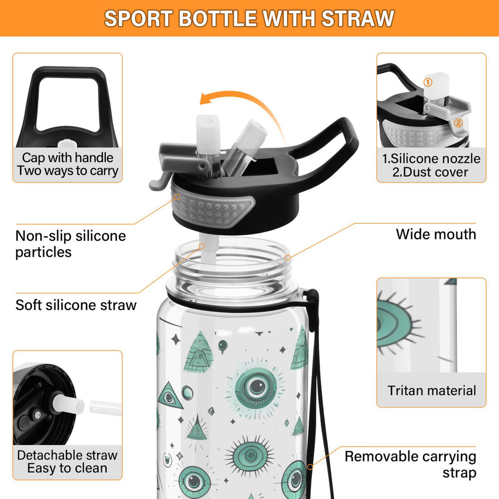 32oz Tritan Water Bottle with Straw T9095