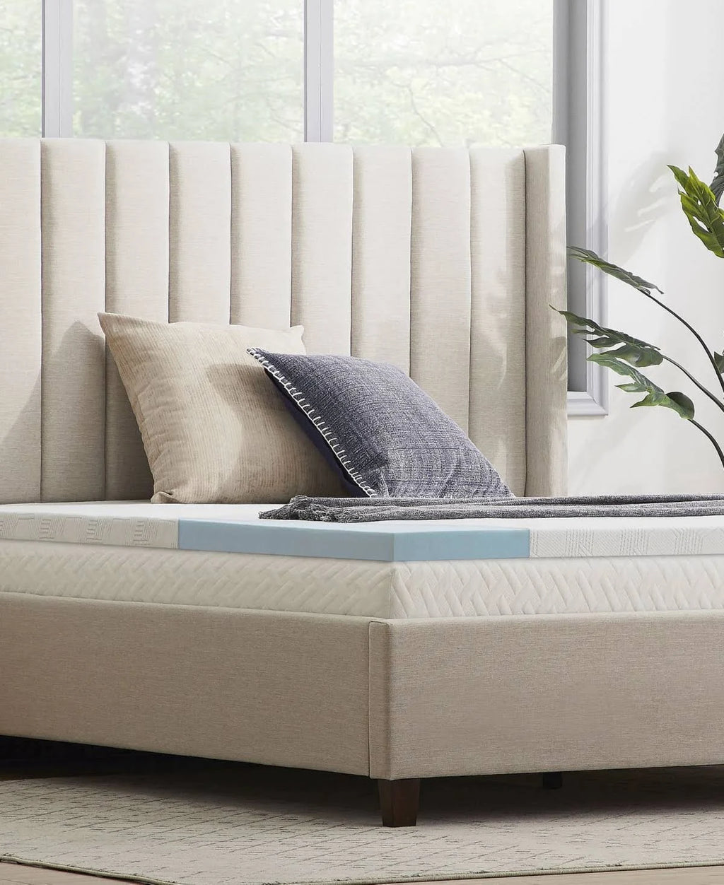White California King Memory Foam Topper Z706936