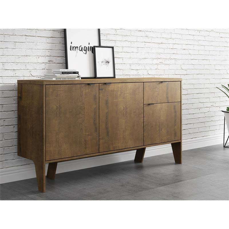 Walnut Melamine Buffet-Server P91135