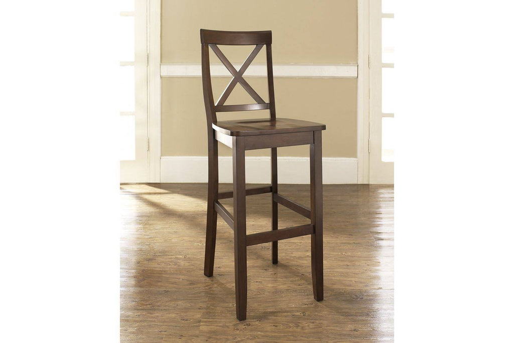 Mahogany X-Back Bar Stool Set of 2 R463695