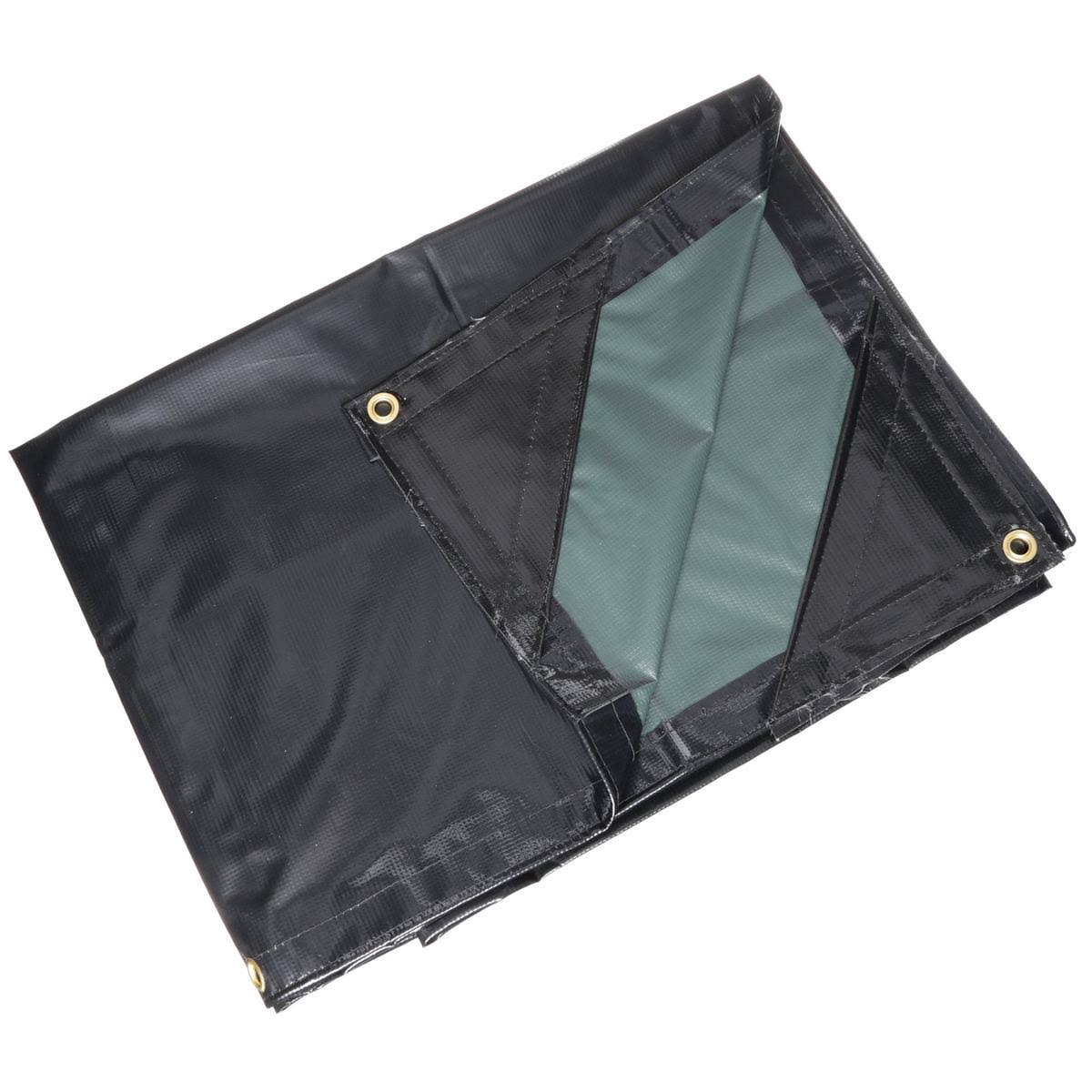 Black/Green Nylon Vinyl Lam Tarp 20x30Ft A87741