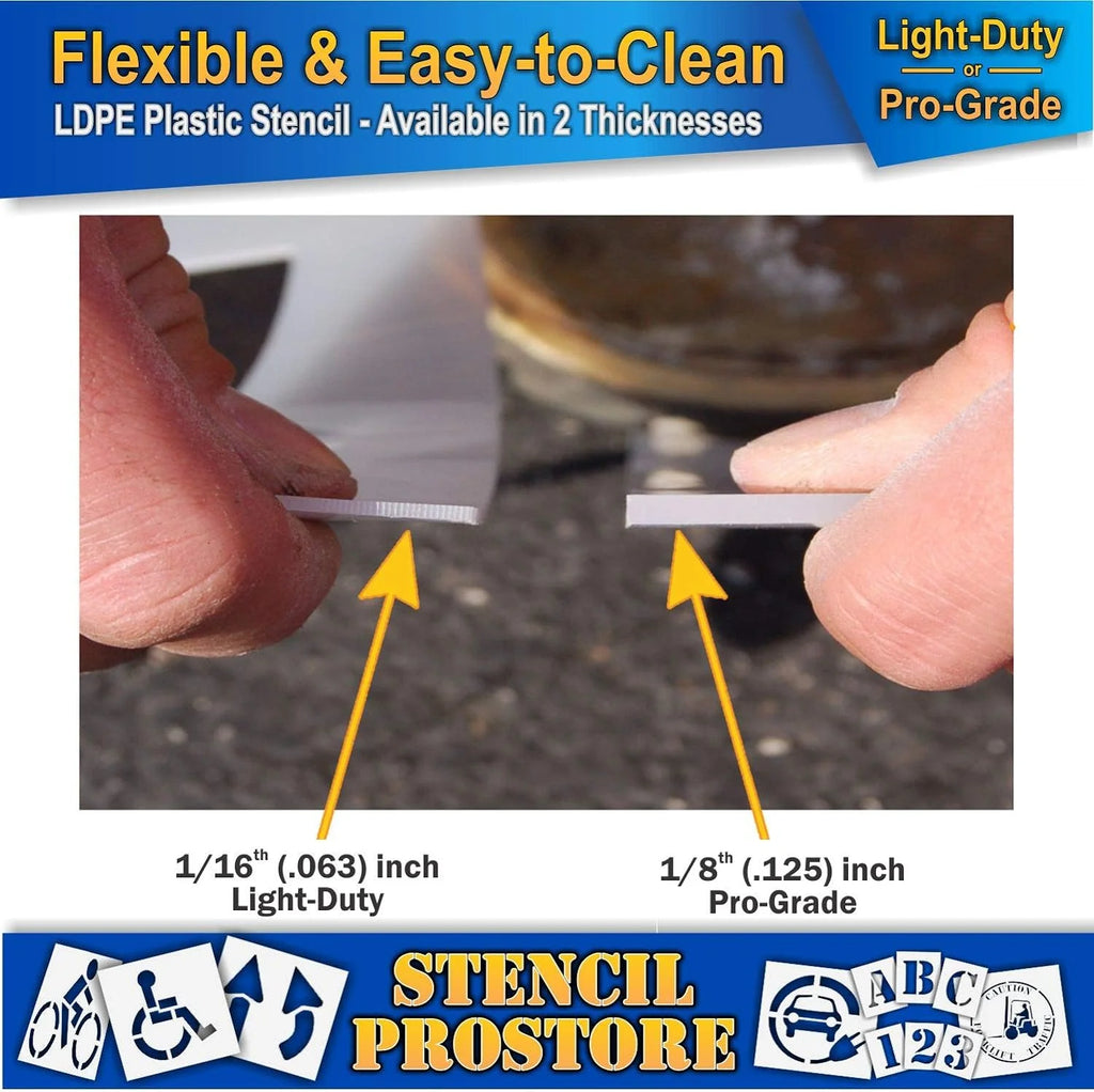Eye Protection Floor Marking Stencil 24 Inch X 24 Inch X 1/8 Inch H29304