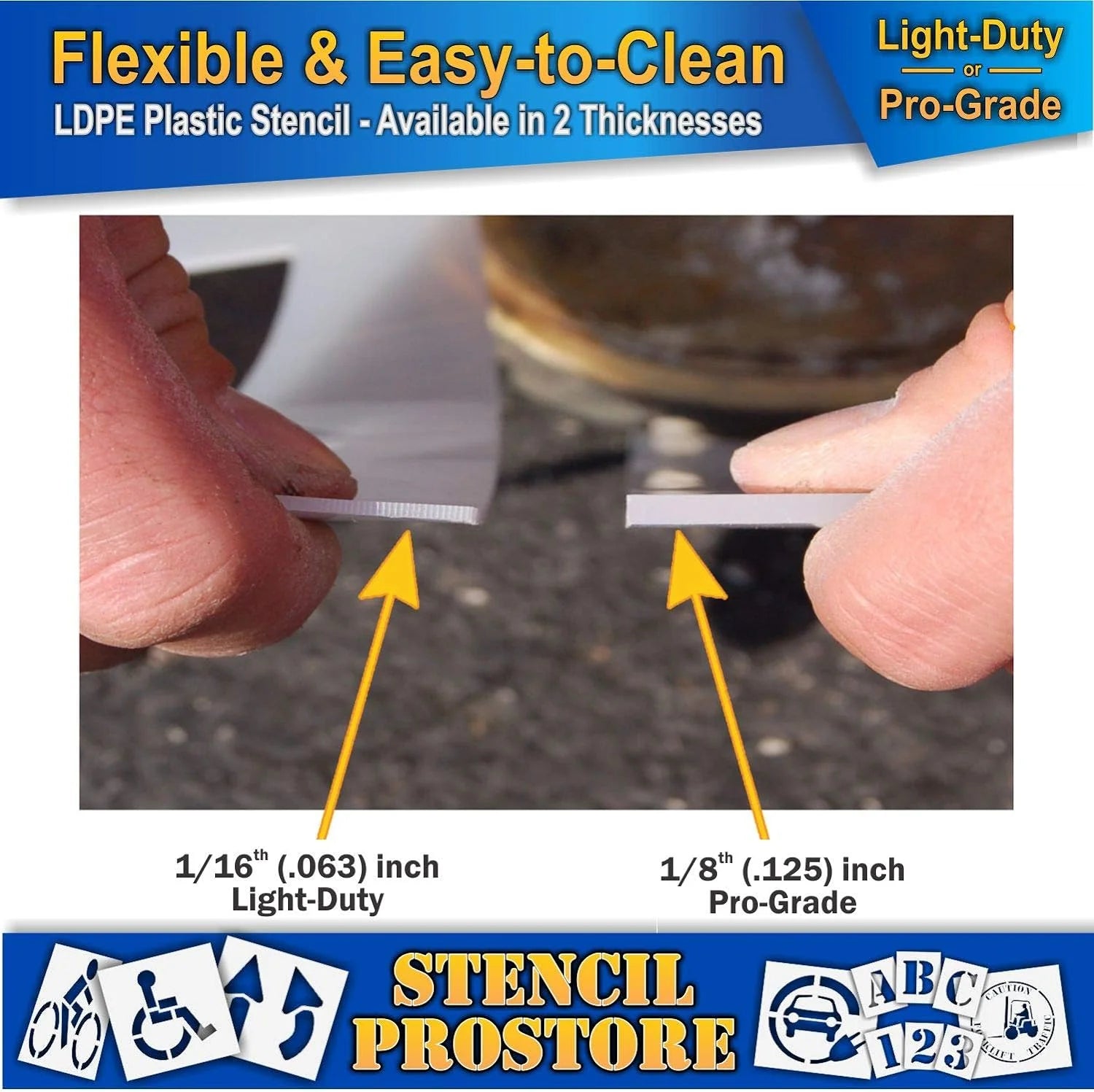 Eye Protection Floor Marking Stencil 24 Inch X 24 Inch X 1/8 Inch H29304