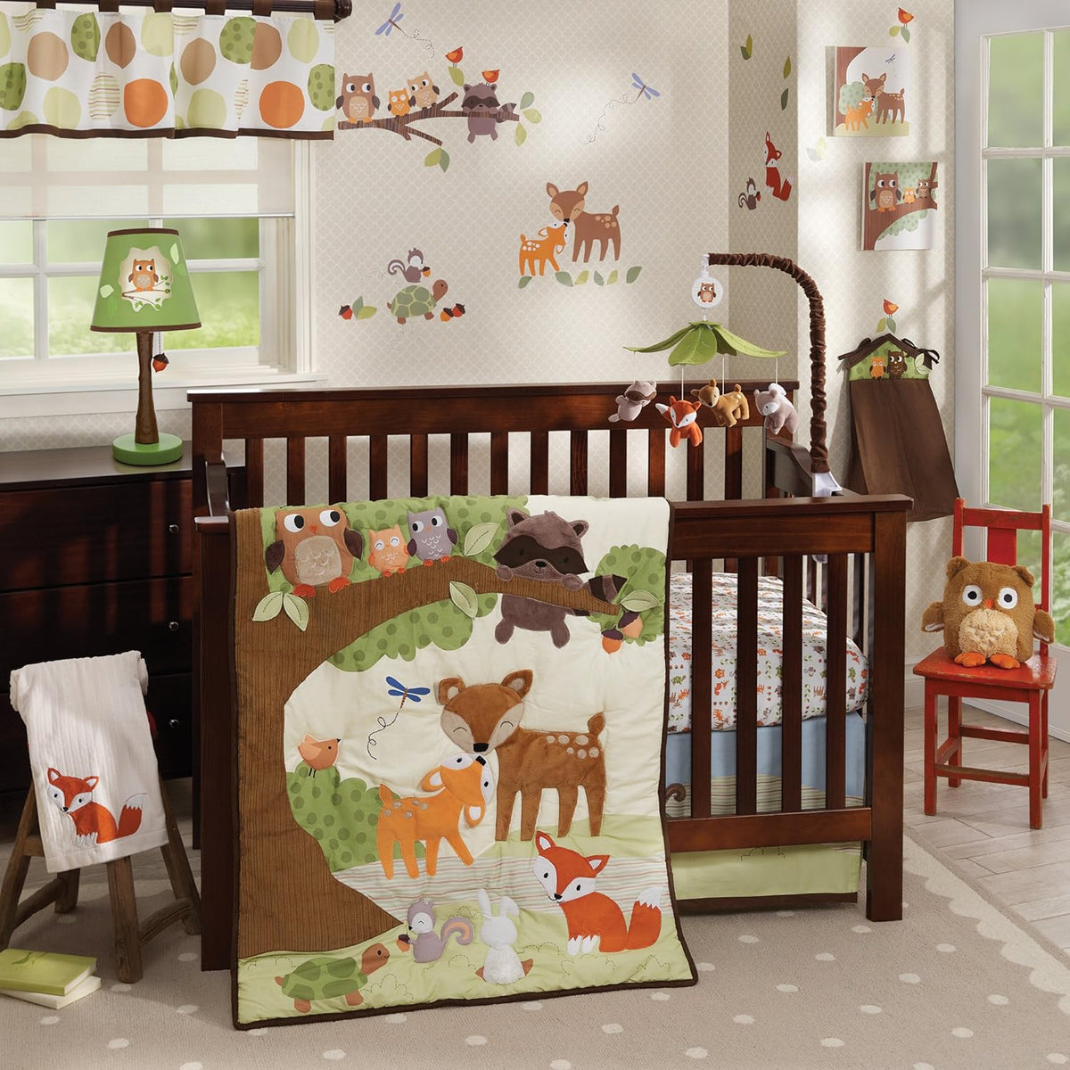 Multicolor Forest Animals Musical Baby Crib Mobile F137664