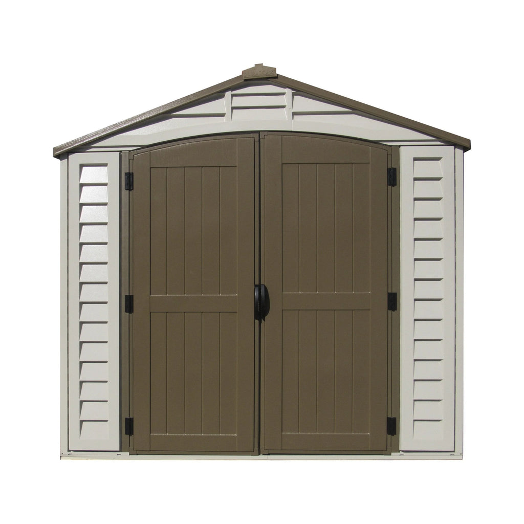 Offwhite/Brown 8x8 Outdoor Storage Shed L553482
