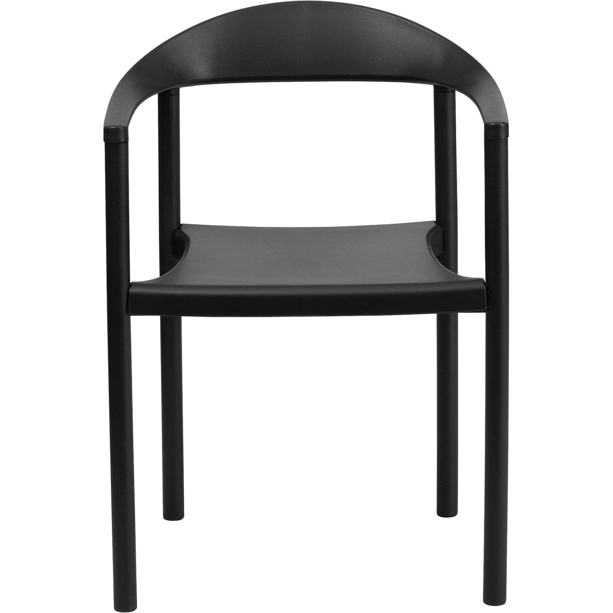 Black Plastic Stack Chair D189261