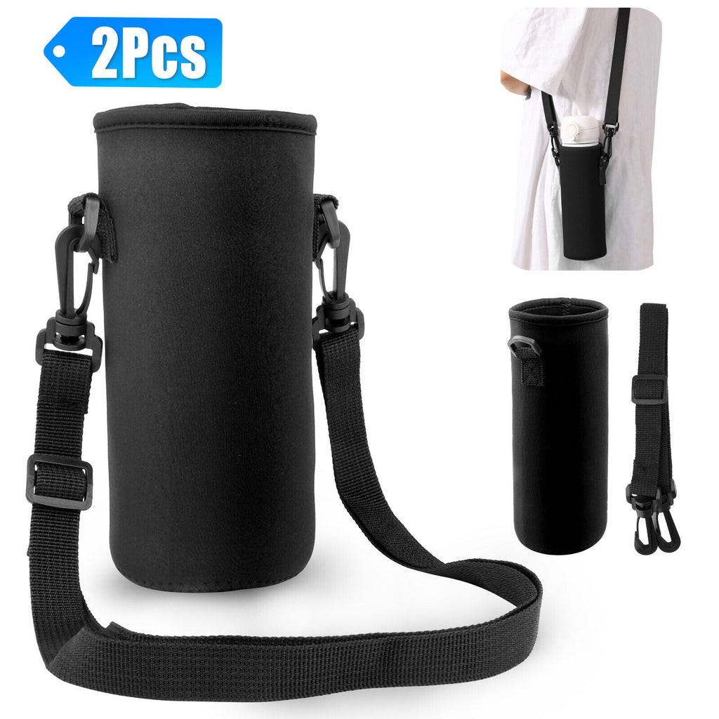2Pcs Insulated Water Bottle Bags with Adjustable Shoulder Strap D268944