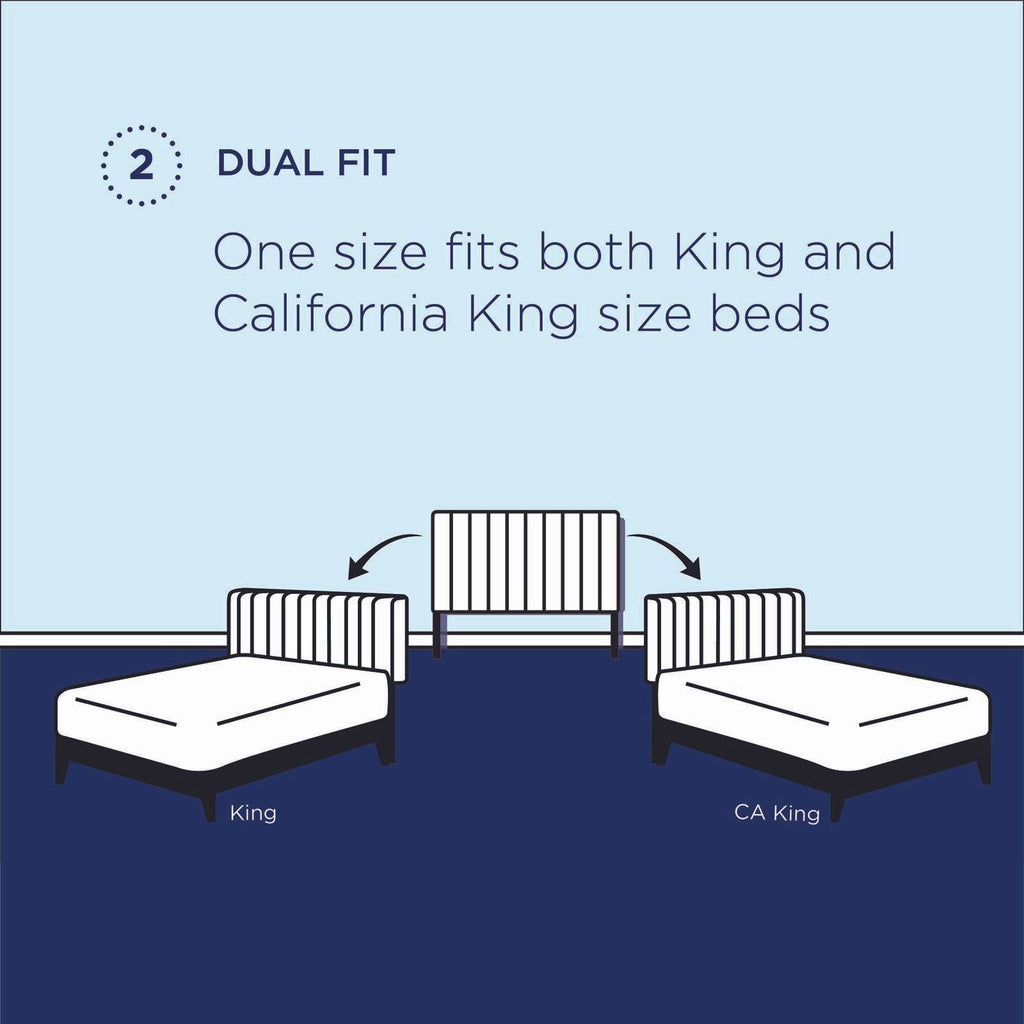 Navy Performance Velvet King/California King Headboard O6040